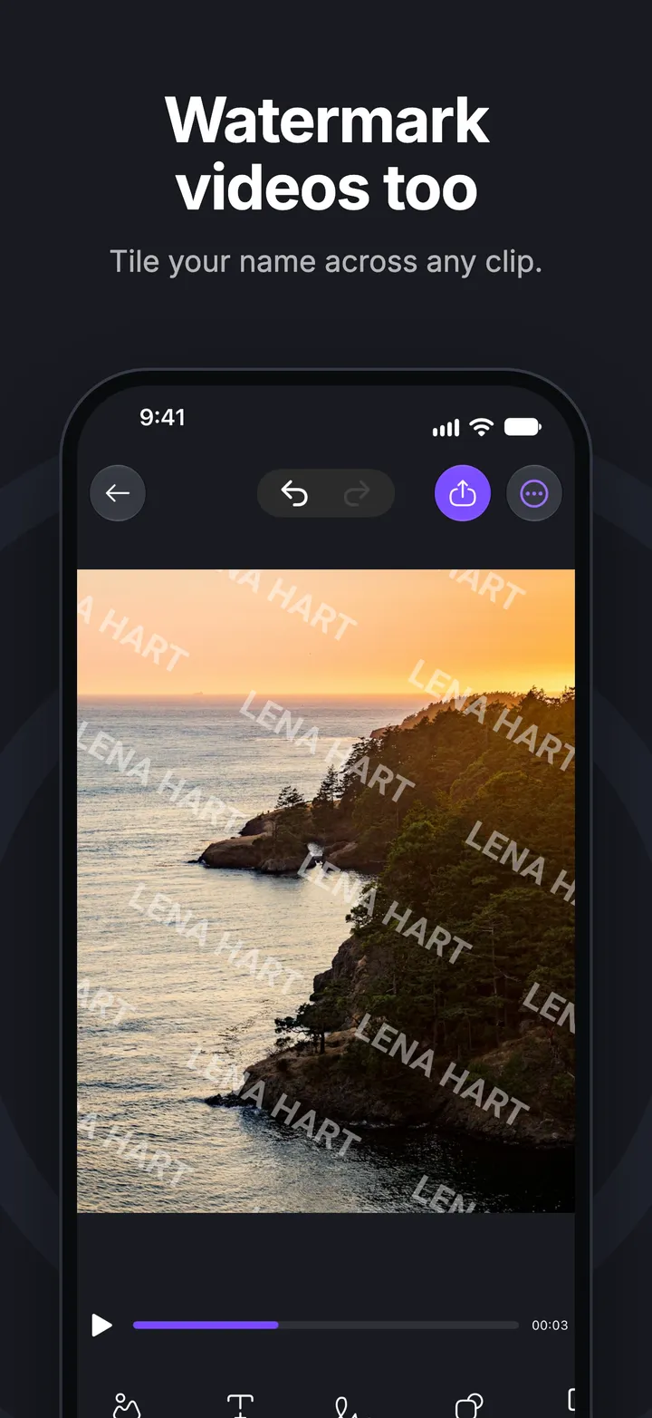 Watermark videos too, with a tiled pattern
