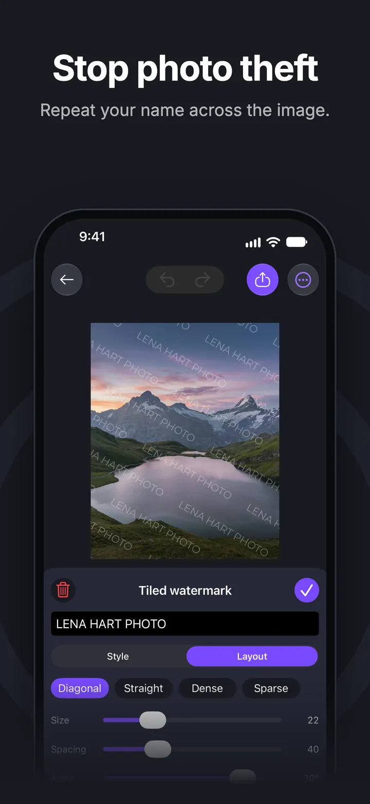 Stop photo theft with a watermark that stays on